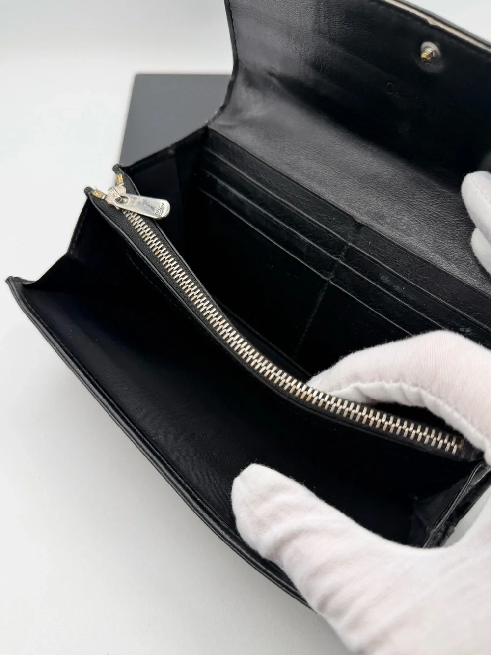 Dior Patent Leather Monogram Wallet